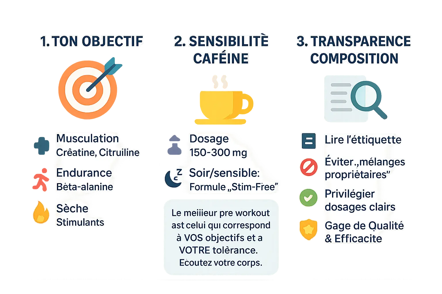 Comment choisir son pre workout selon trois critères essentiels